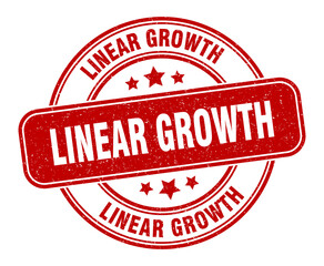 linear growth stamp. linear growth label. round grunge sign