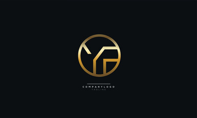 Letter YF Business Logo Design Alphabet Icon Vector Monogram