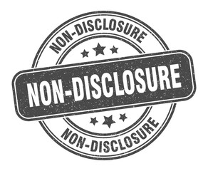 non-disclosure stamp. non-disclosure label. round grunge sign