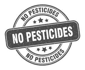 no pesticides stamp. no pesticides label. round grunge sign