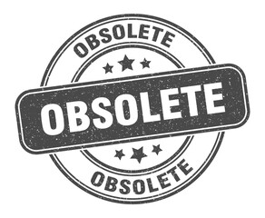 obsolete stamp. obsolete label. round grunge sign