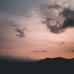 sunset in the mountain