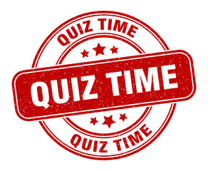 quiz time stamp. quiz time label. round grunge sign