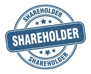 shareholder stamp. shareholder label. round grunge sign