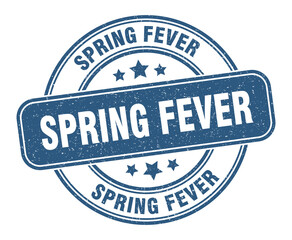 spring fever stamp. spring fever label. round grunge sign