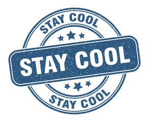 stay cool stamp. stay cool label. round grunge sign