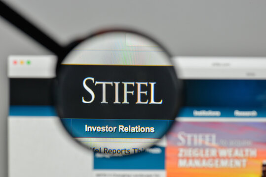 Milan, Italy - November 1, 2017: Stifel Financial logo on the website homepage.