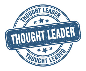 thought leader stamp. thought leader label. round grunge sign