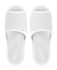 Slippers top view isolated on white background