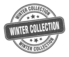 winter collection stamp. winter collection label. round grunge sign