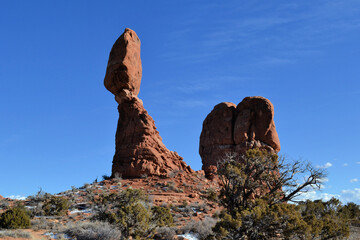 Fototapeta na wymiar Balanced Rock in Arches National Park, Utah, US