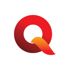 red letter q logo design
