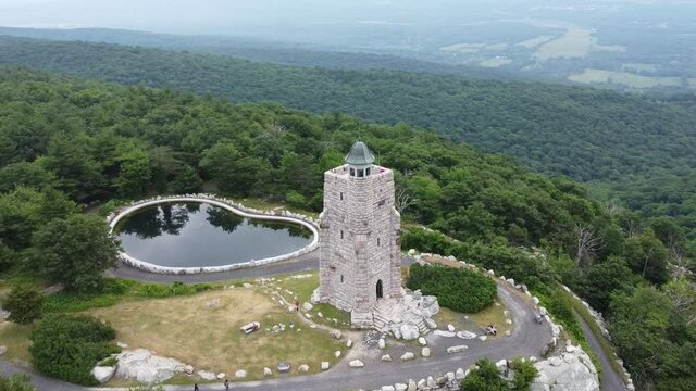 Mohonk Preserve Sky Top Tower Aerial Scenic view in summer