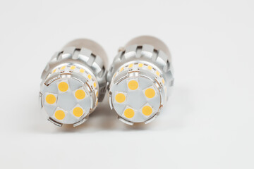 car 12v led bulbs for headlight. isolate on white background
