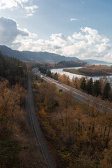 Sweeping November views of the Columbia River Gorge, Oregon, Pacific Northwest United States