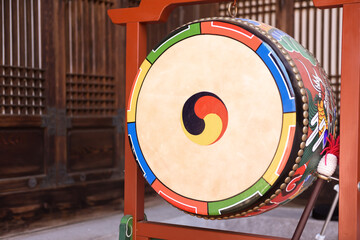 Korean traditional drum  Taegeuk symbol