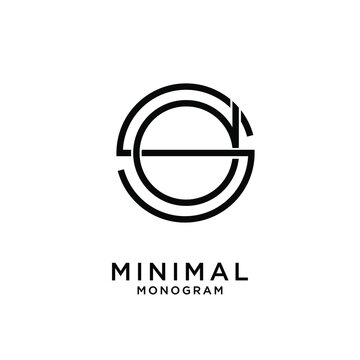 simple initial letter luxury sd sde line outline logo design with white background