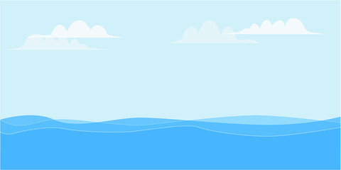 Sea Landscape Background with Skies 2000x1000