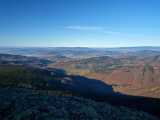 Valley in the morning from above, Jeseniky.