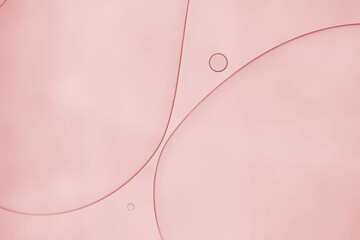 water and oil droplets abstract with rose pink  background.