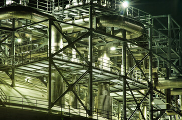 工業地帯の夜景　石狩湾新港