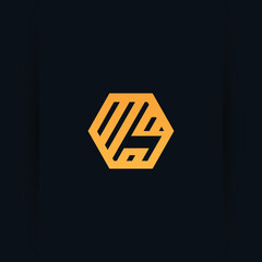 Minimal Letter WS Logo Design, Outstanding Professional Elegant Trendy Awesome Artistic  and Based Alphabet Iconic monogram Logo Design