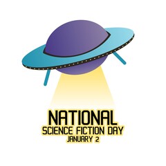 National Science Fiction Day Vector Illustration. Suitable for greeting card poster and banner