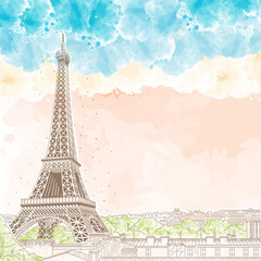 Fototapeta na wymiar Eiffel Towers
