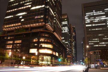 Fototapeta na wymiar The night view of Tokyo in Japan