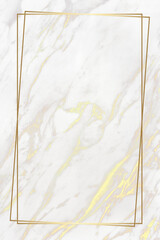 Rectangle golden frame on a marble background