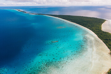 Fototapeta na wymiar Pacific Islands - Marshall Islands Lagoon Aerial 