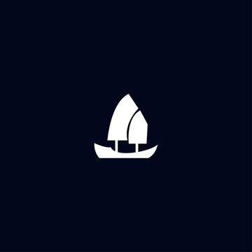 boat abstract logo vector design template
