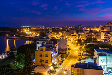 Sunrise in the Magong city, Penghu, Taiwan