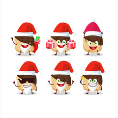 Santa Claus emoticons with chocolate slime cookies cartoon character