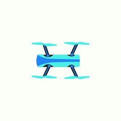 Modern Drone technology Design Flat vector illustration