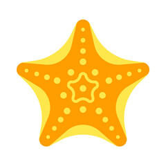Starfish icon isolated on a white background. Element for your design works. Marine star icon in flat style. Vector illustration.