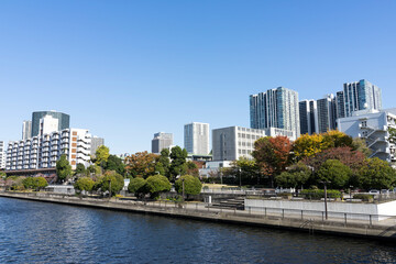 Fototapeta na wymiar 東京　天王洲の風景 高浜運河　天王洲運河