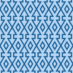Japanese Tribal Diamond Vector Seamless Pattern