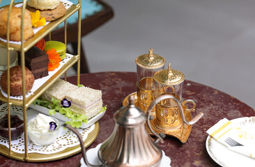 An elegant afternoon tea set.
