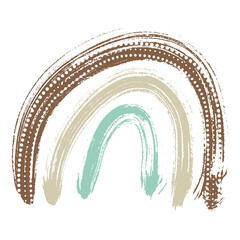 Scandinavian Boho Nursery Rainbow Print For Playroom With Neutral Gender Colors