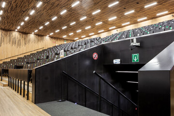 auditorium whit black seats