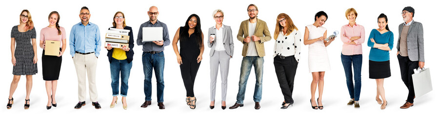 Diverse coworkers mockup collection