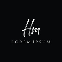 Letter HM luxury logo design vector