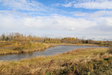 Fototapeta na wymiar October On The Pond, Pylypow Wetlands, Edmonton, Alberta