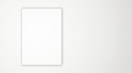 Blank book cover template isolated on white background. 3D rendering.