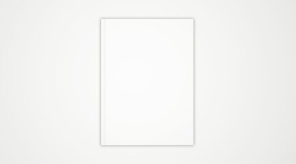 Blank book cover template isolated on white background. 3D rendering.