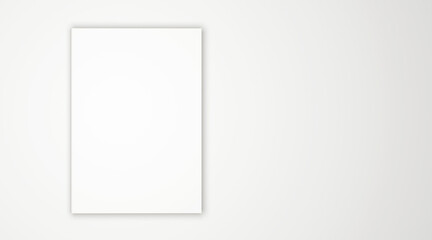 Blank book cover template isolated on white background. 3D rendering.