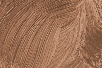 Brown oil paint brushstroke textured background