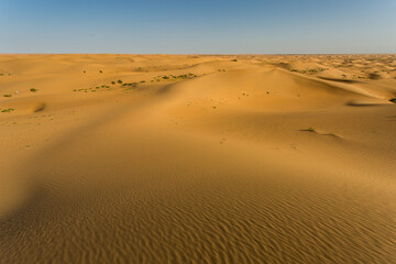 Fototapeta na wymiar Landscape photography of Tengerei Desert in Alxa, Xinjiang