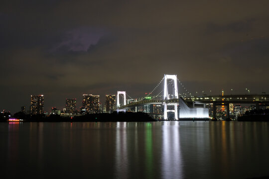 Night at Rainbow Bridge, Odaiba, Tokyo